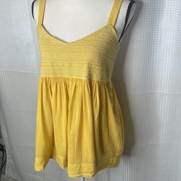 Hatch Maternity Top Blouse Smocked Gauzey Boho Sleeveless Sz S - Picture 3 of 9